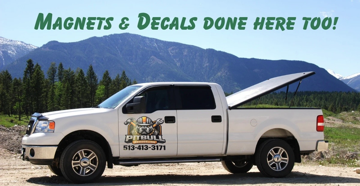 Truck magnet and decal sample